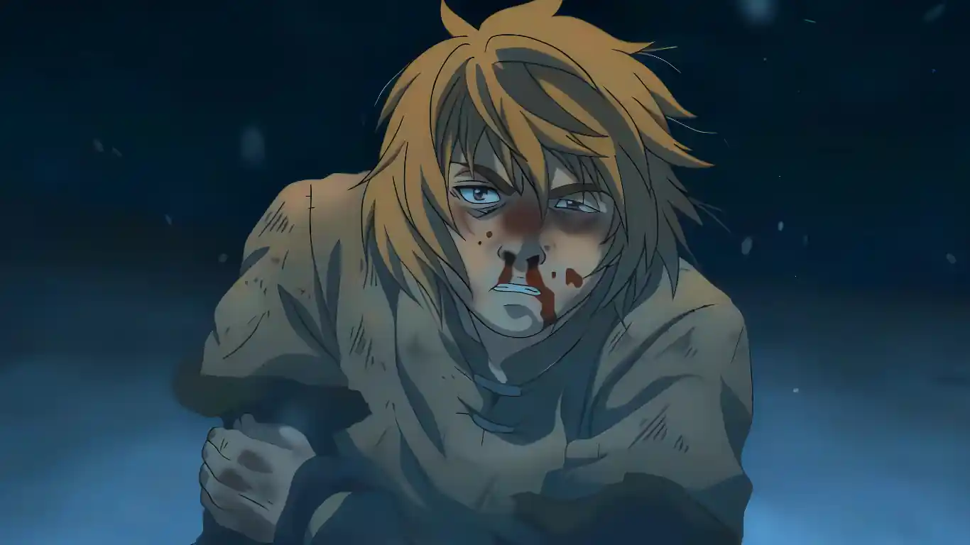 Sad anime character thorfin