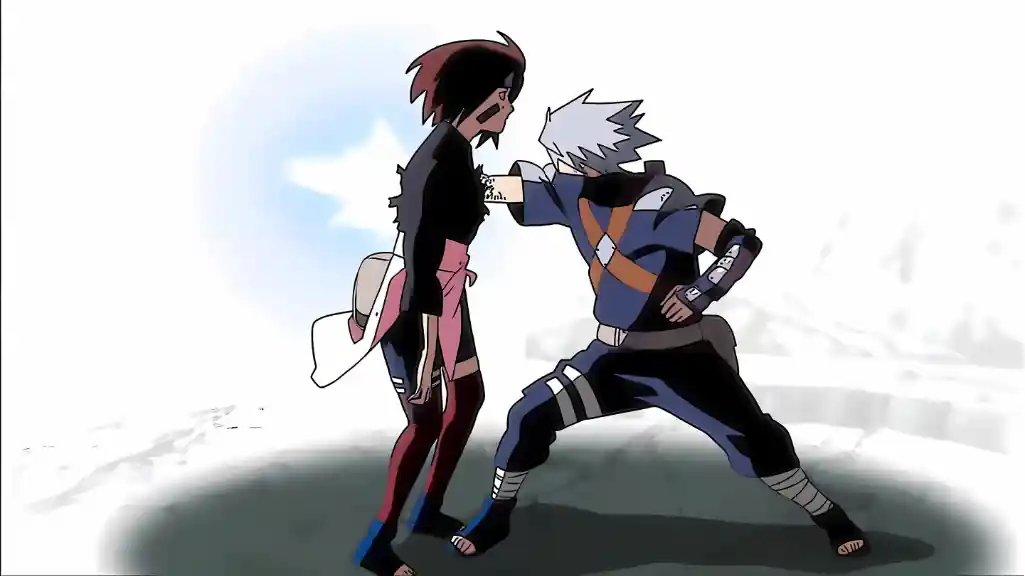 Kakashi killing his love with a heavy heart
