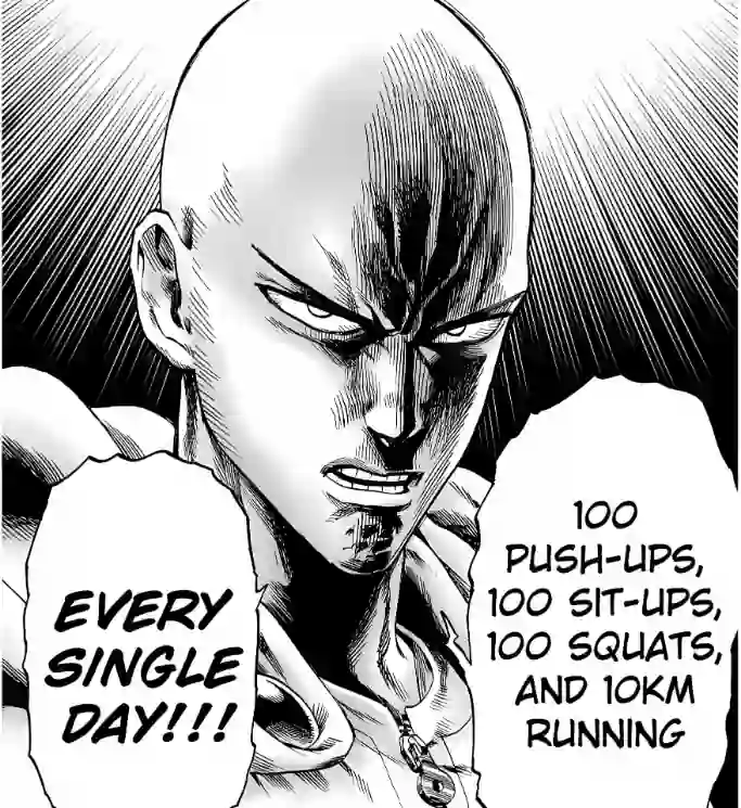 How Did Saitama Get His Powers; routine