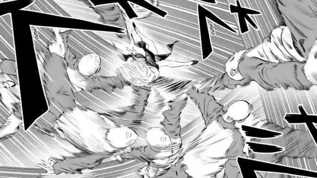 Tatsumaki fighting Saitama