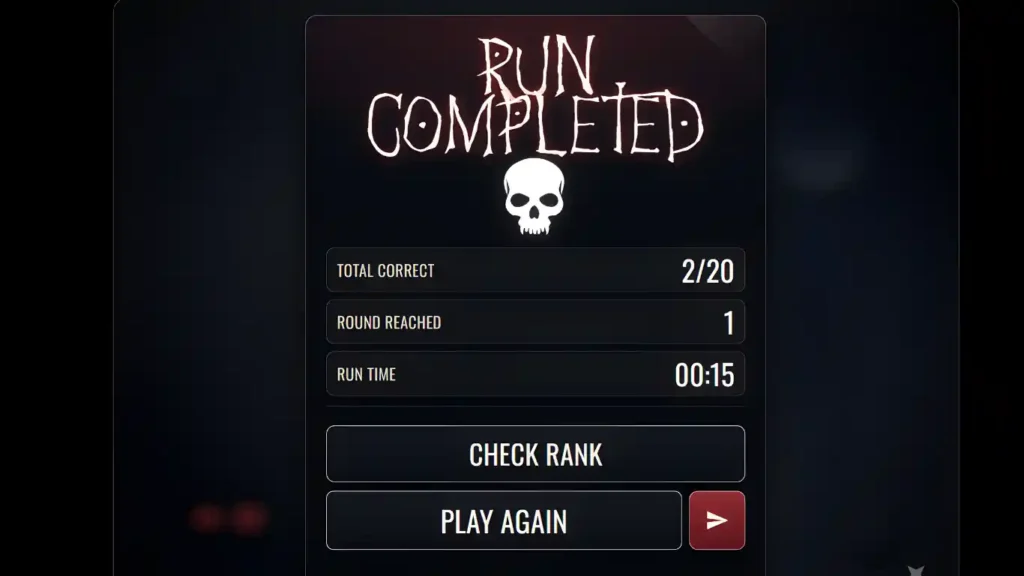 Death Note quiz result board