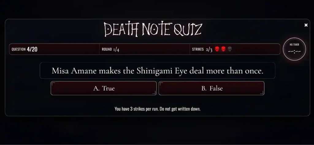 What is this Death Note quiz